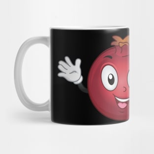 Cute juicy Pomegranate Smiling and Waving Mug